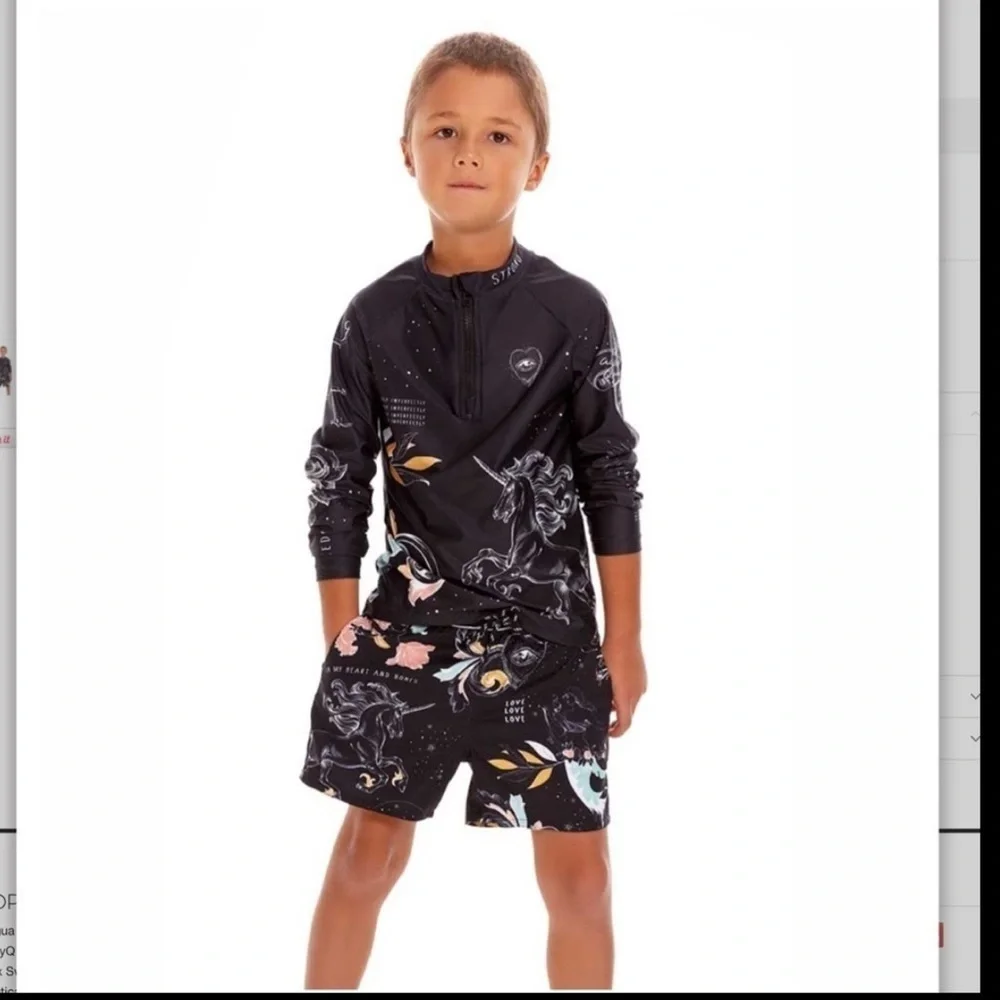 AGUA BENDITA BOYS RASHGUARD NOAH MARE NWT